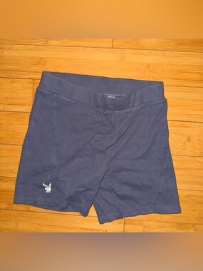 Playboy PacSun Grey/Purple High-Rise Active Rob Bike Shorts with Logo (Medium)